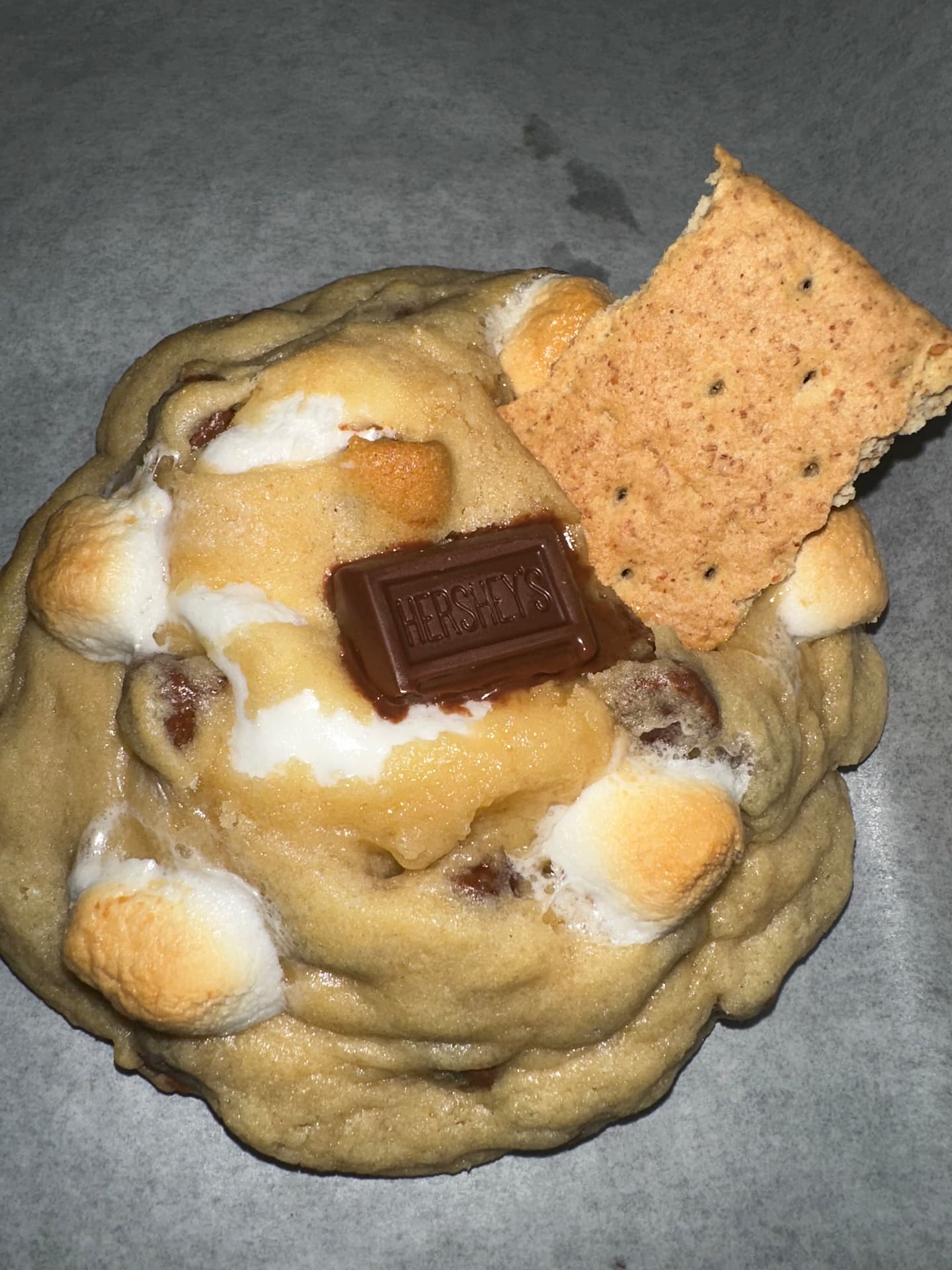 Homemade s'mores cookie